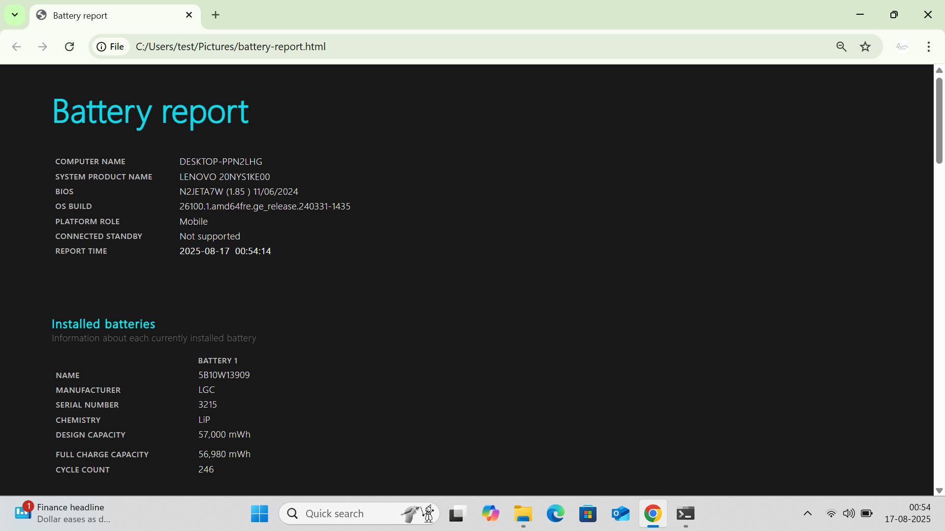 Battery Health: ~ 95%