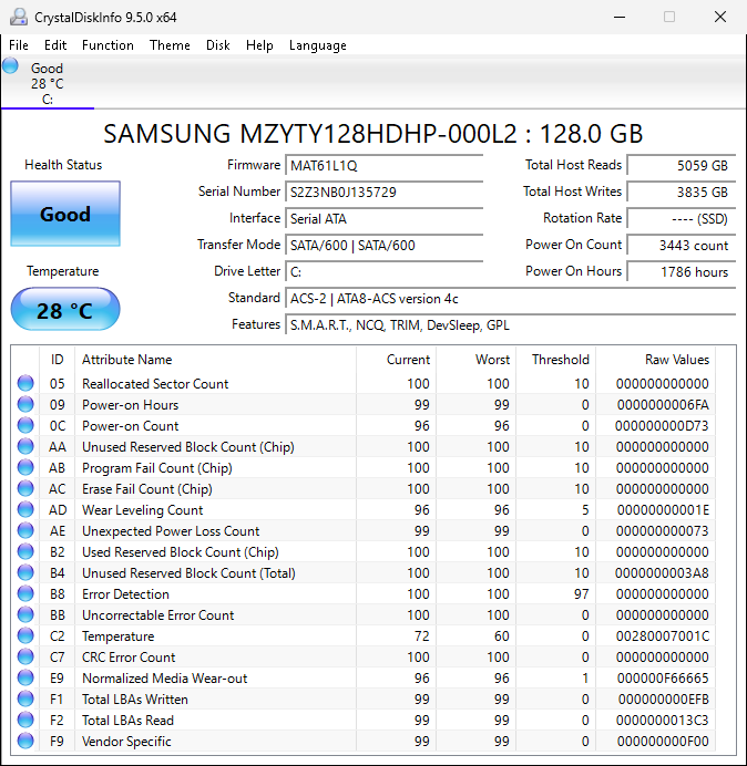 Samsung 128GB SSD